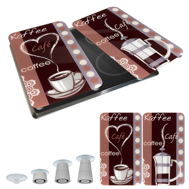 Szklane płyty ochronne COFFEE FLAVOUR, 2 sztuki