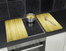 Szklane płyty ochronne WOODEN LOOK na kuchenkę – 2 sztuki, WENKO