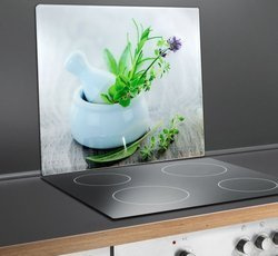 Szklana płyta ochronna HERB GARDEN na kuchenkę – duża, WENKO