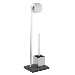 Stojak na papier toaletowy i szczotkę do WC, SLATE ROCK - 2 w 1, WENKO