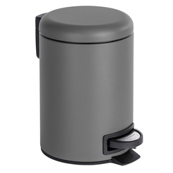 Kosz łazienkowy LEMAN MATT, pojemnik na śmieci, 3 l, szary, WENKO