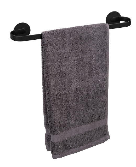Aluminiowy drążek na ręczniki 40 cm BIVIO, montaż bez wiercenia