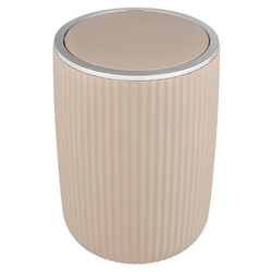 Kosz łazienkowy AGROPOLI z obrotową pokrywą, 5,5 L, beżowy, WENKO