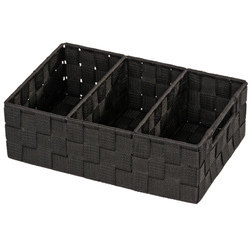 Organizer ADRIA BLACK - pojemnik łazienkowy, WENKO