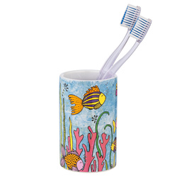 Ceramiczny kubek na szczoteczki w kolorowe wzory, Ocean Life, WENKO