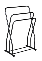 Wieszak na ręczniki z 3 drążkami, czarna stal lakierowana, GRANELLI, WENKO