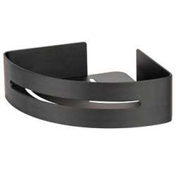 Narożna aluminiowa półka łazienkowa BIVIO, montaż bez wiercenia