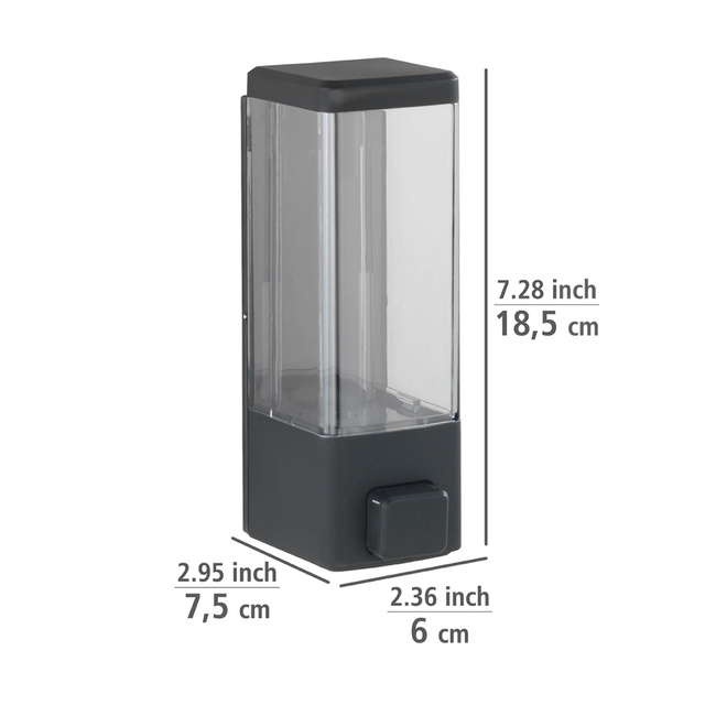Dozownik do mydła i płynu do dezynfekcji ISTRES, 320 ml, czarny, WENKO