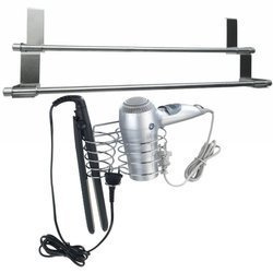 Zestaw Uchwyt CLASSIC na suszarkę do włosów wraz z podwójnym uchwytem na ręczniki, WENKO