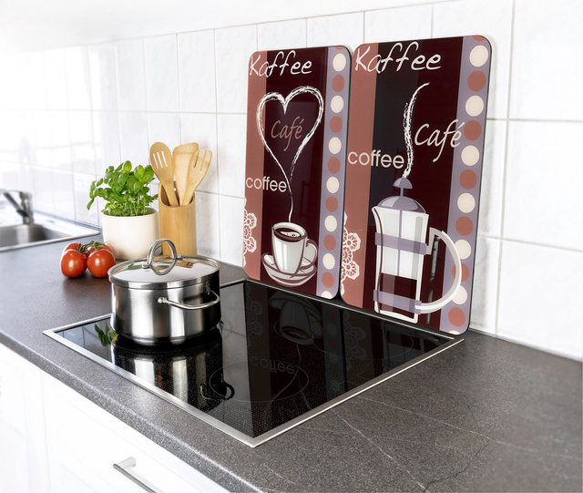 Szklane płyty ochronne COFFEE FLAVOUR, 2 sztuki