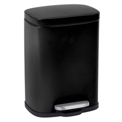 Kosz na śmieci LENO, z pedałem i funkcją Easy-Close, 5 L, czarny, WENKO