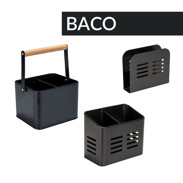 Serwetnik BACO, czarny, WENKO