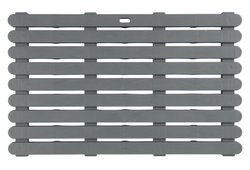 Podkładka antypoślizgowa do łazienki, prostokątna mata do wanny lub brodzika - 50 x 80 cm, szara, WENKO