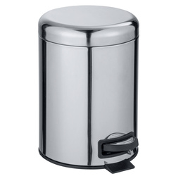 Kosz na śmieci do łazienki LEMAN, 5 L, srebrny, WENKO