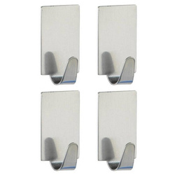 Samoprzylepny wieszak łazienkowy, błyszczący - 4 sztuki w komplecie, WENKO