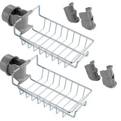 Zestaw dwóch półek łazienkowych na baterię prysznicową, 23 x 10,5 x 7 cm