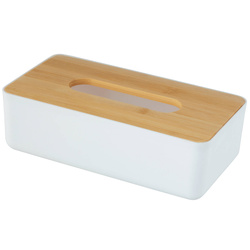 Pojemnik na chusteczki ROTELLO, bambus, biały, WENKO