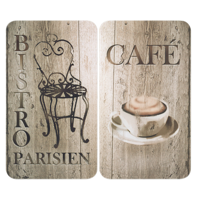 Szklane płyty ochronne na kuchenkę, CAFE BISTRO - 2 sztuki, WENKO