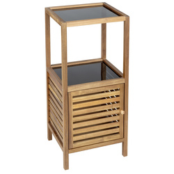 Regał łazienkowy słupek z drewna akacji FONDI, wys. 86 cm