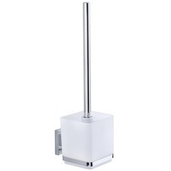 Pojemnik na szczotkę QUADRO + szczotka WC, Vacuum-Loc, stal nierdzewna, WENKO