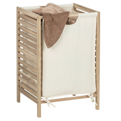 Kosz na pranie ze stelażem z drewna akacjowego ACINA, 48 l, WENKO