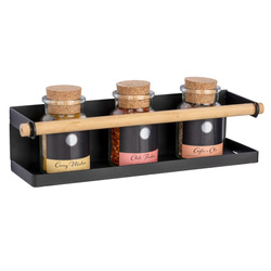 Półka na przyprawy MAGNA, magnetyczna, 32 cm, czarna, WENKO