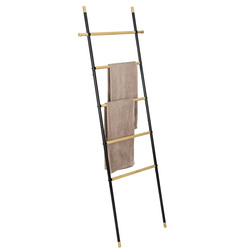 Wieszak na ręczniki, drabina z bambusowymi szczeblami, Loft, WENKO