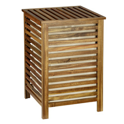 Drewniany kosz na pranie z pokrywą FONDI, wys. 65 cm