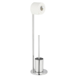 Stojak na szczotkę WC z uchwytem na papier 2w1 FERLA