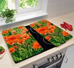 Szklane płyty ochronne na kuchenkę, POLE MAKU - 2 sztuki, WENKO