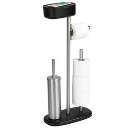 Stojak na papier i szczotkę wc z półką i koszem RIVAZZA, 4w1, WENKO