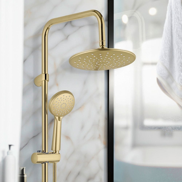 Kolumna prysznicowa YOUNG w kolorze złotym, 3 funkcyjna