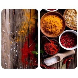 Szklane płyty ochronne SPICE XL na kuchenkę – 2 sztuki, WENKO