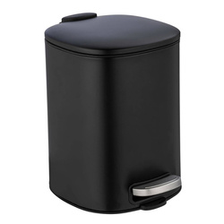 Kosz na śmieci ALASSIO, z pedałem i funkcją Easy-Close, 5 L, czarny, WENKO