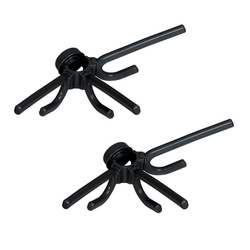 Potrójny haczyk na ubrania, płaszcze HERKULES, czarny, 2 sztuki, WENKO