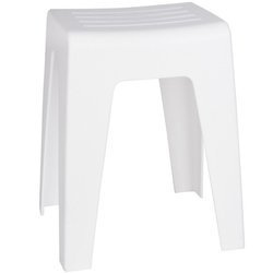 Taboret toaletowy z wyprofilowanym siedziskiem, plastikowy stołek łazienkowy - WENKO