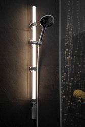 Drążek prysznicowy LED 74 cm, ciepła biel, biały, WENKO