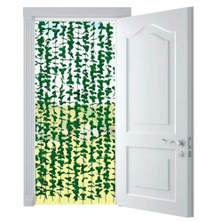 Kurtyna na drzwi, sztuczne rośliny LIŚCIE, 90 x 190 cm