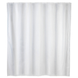 Zasłona prysznicowa, tekstylna, 180x200 cm, biała, WENKO