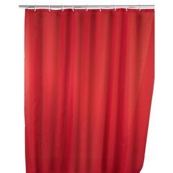 Zasłona prysznicowa, tekstylna, 180x200 cm, czerwona, WENKO