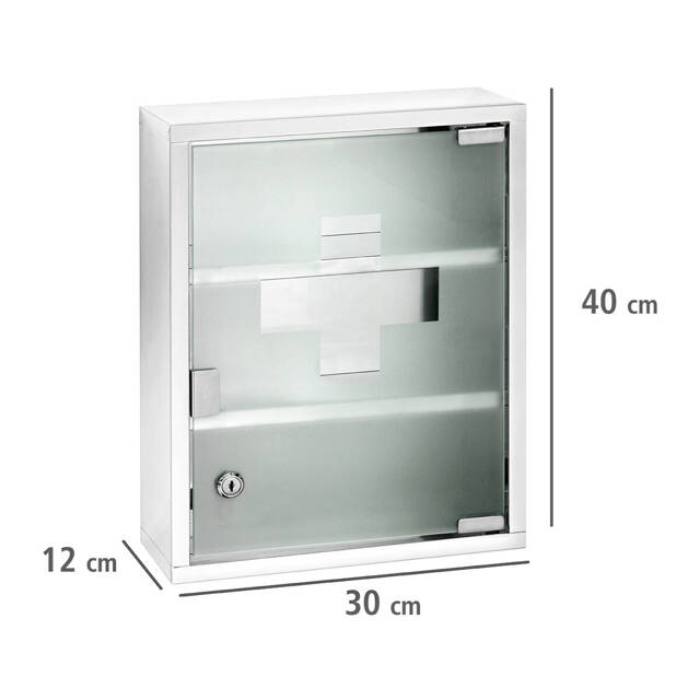 Apteczka MEDICINE CHEST zamykana na kluczyk - 30 x 12 x 40 cm, WENKO