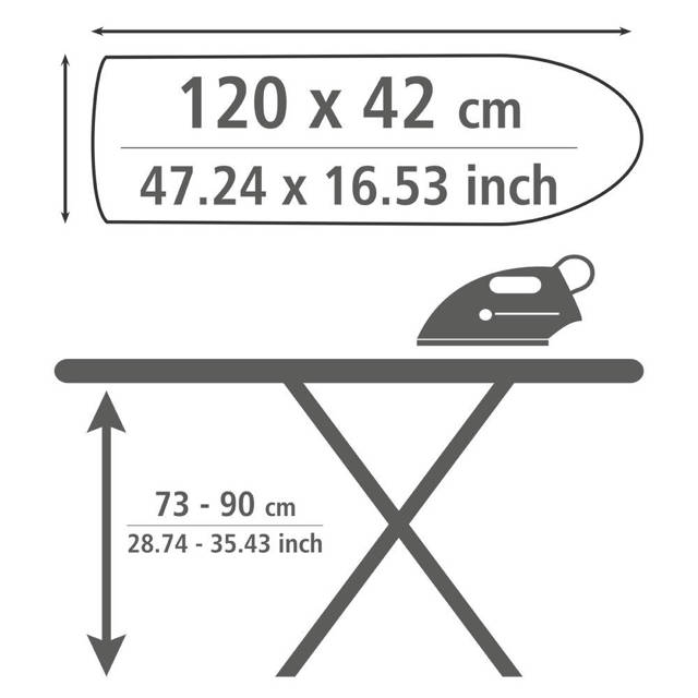 Deska do prasowania 120 x 42 cm ADVANCE, WENKO