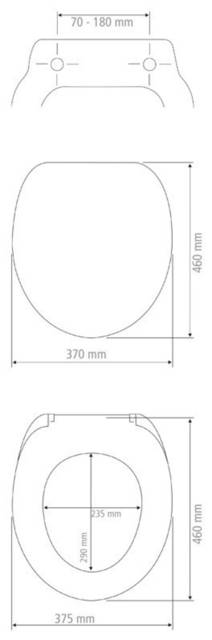 Deska sedesowa VORNO NEO, Duroplast, szara, WENKO