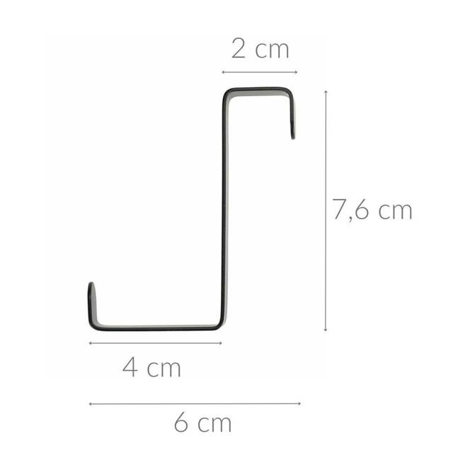 Haczyki na drzwi, zestaw czterech sztuk, metalowe, WENKO
