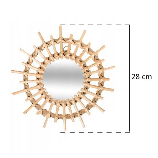 Komplet luster dekoracyjnych z wikliny, Ø 28 cm, 3 sztuki