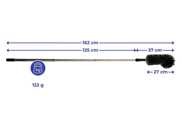 Miotełka do kurzu teleskopowa, kozie włosie