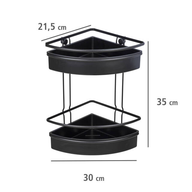Narożna półka łazienkowa MOLINELLA, 2 poziomy, WENKO