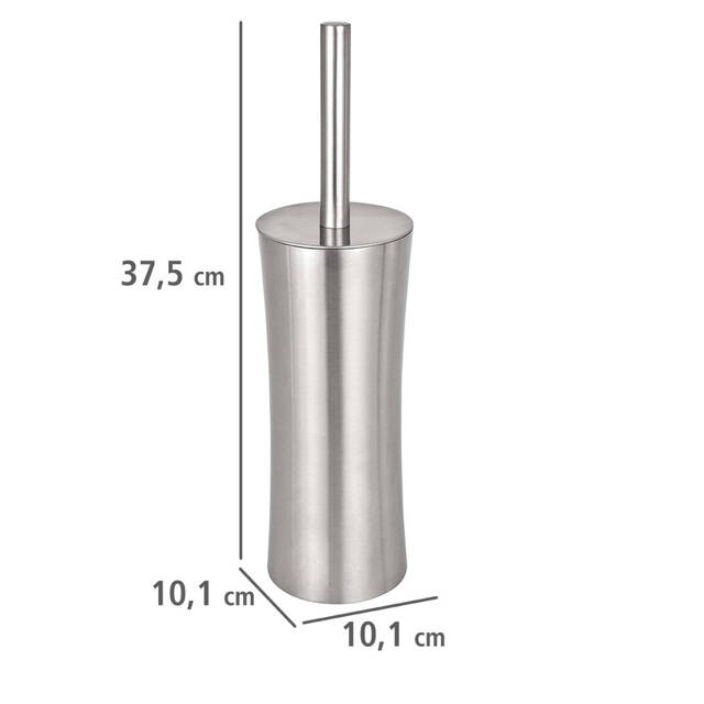 Pojemnik na szczotkę PIENO + szczotka WC, stal nierdzewna, WENKO