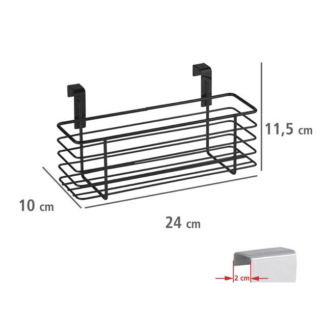 Półka kuchenna, wielofunkcyjny koszyk do przechowywania, 10 x 24 x 11,5 cm, WENKO
