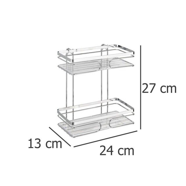 Półka łazienkowa PREMIUM pod prysznic, 2 poziomy - stal nierdzewna, WENKO